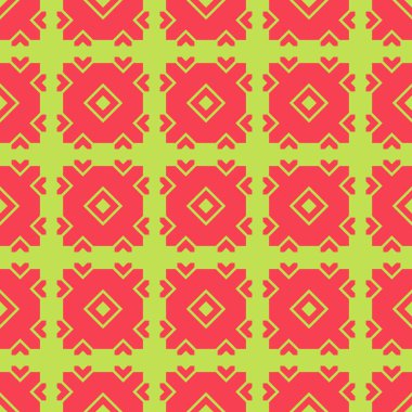 Kare tasarım elementi olan kusursuz geometrik desen. Soyut doku tasarımları arka planlar, motifler, tekstil, duvar kağıtları, kumaşlar, hediye ambalajları, şablonlar için kullanılabilir. Vektör.