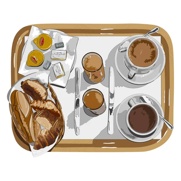 Sarı tepside Servis Kahvaltı