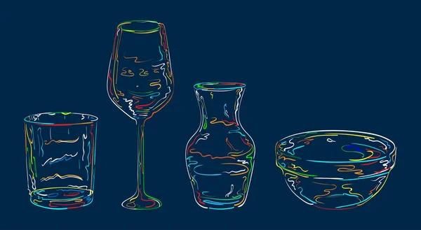 Elle çizilmiş Züccaciye Mağazaları