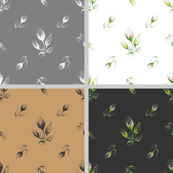  Kroki yumuşak çiçek