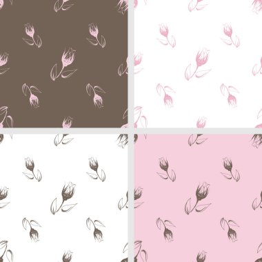 Nazik gül kroki duvar kağıdı