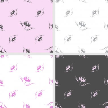 Nazik Şakayık kroki duvar kağıdı