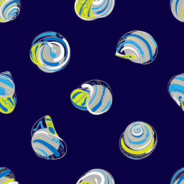 Décoratif fond coquille de mer — Image vectorielle