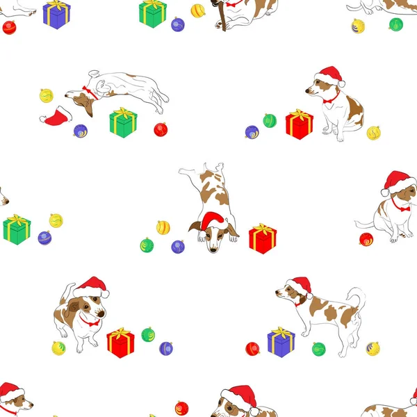 New year seamless pattern