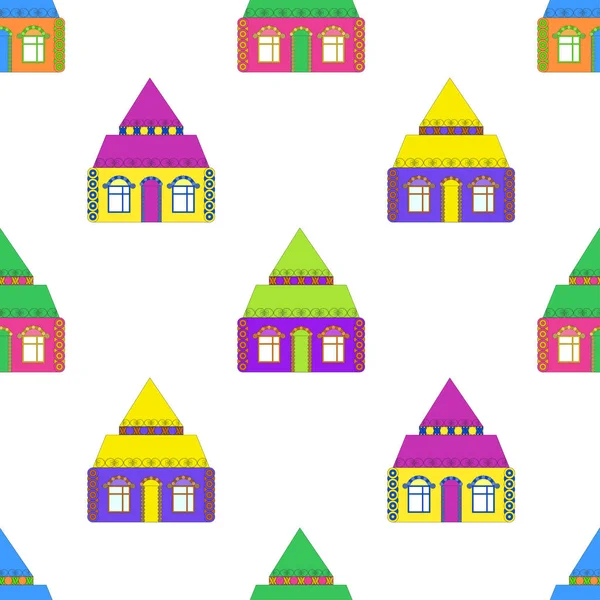 Heldere kleurrijke huizen — Stockvector