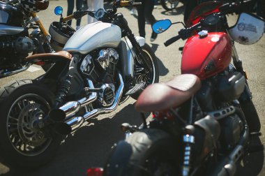 Tbilisi / Georgia September 29, 2019 - The Distinguished Gentlemans Ride unites classic and vintage style motorcycle riders to raise funds and awareness for prostate cancer research and mens mental health. 