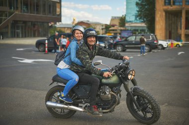 Tbilisi / Georgia September 29, 2019 - The Distinguished Gentlemans Ride unites classic and vintage style motorcycle riders to raise funds and awareness for prostate cancer research and mens mental health. 