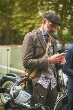 Tbilisi / Georgia September 29, 2019 - The Distinguished Gentlemans Ride unites classic and vintage style motorcycle riders to raise funds and awareness for prostate cancer research and mens mental health. 