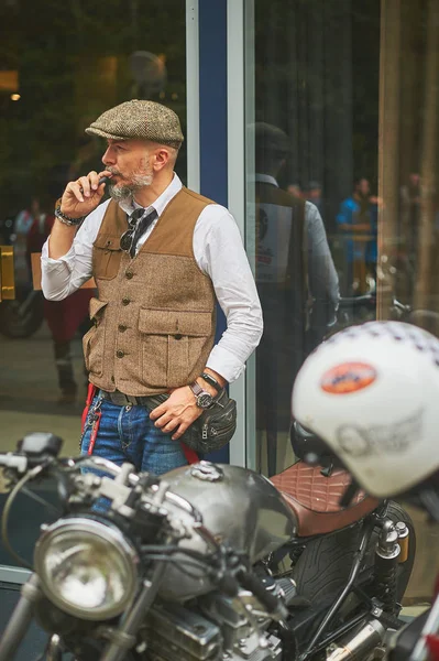 Tbilisi / Georgia September 29, 2019 - The Distinguished Gentlemans Ride unites classic and vintage style motorcycle riders to raise funds and awareness for prostate cancer research and mens mental health. 