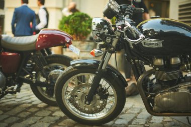 Tbilisi / Georgia September 29, 2019 - The Distinguished Gentlemans Ride unites classic and vintage style motorcycle riders to raise funds and awareness for prostate cancer research and mens mental health. 