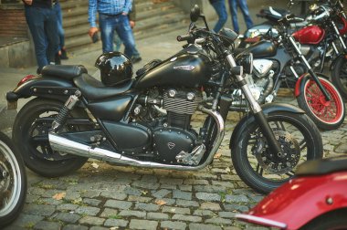 Tbilisi / Georgia September 29, 2019 - The Distinguished Gentlemans Ride unites classic and vintage style motorcycle riders to raise funds and awareness for prostate cancer research and mens mental health. 