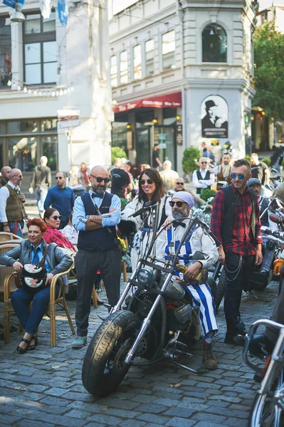 Tbilisi / Georgia September 29, 2019 - The Distinguished Gentlemans Ride unites classic and vintage style motorcycle riders to raise funds and awareness for prostate cancer research and mens mental health. 