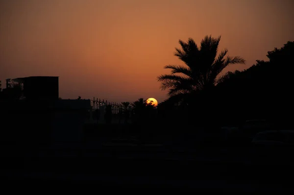 Beautiful Sunset Abu Dhabi United Arab Emirates — Foto Stock
