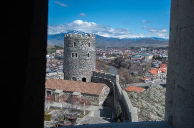Rabati Castle, Georgia March 17, 2008: View of the complex through the tower window