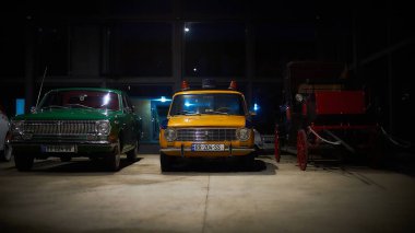 Kachreti, Georgia November 9, 2019: Vintage soviet militia / police car from private collection