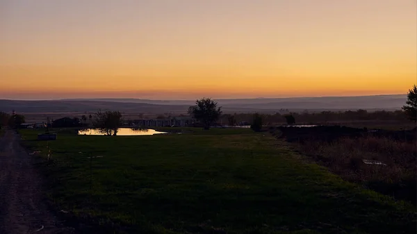Sunset View Landscape Dusk — Stockfoto