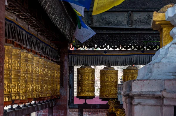 Prayer Wheel Buddhist Temple Kathmandu Nepal — Foto de Stock