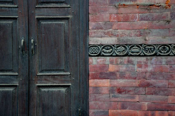 Decorate elements on the brick wall