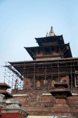 Kathmandu, Nepal February 25, 2018 Amazing example of the woodworking craft in Kathmandu