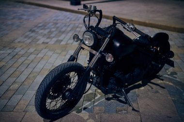 Tbilisi, Georgia July 19, 2019 Custom built Yamaha DragStar motorycle