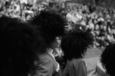 Tbilisi, Georgia July 13th, 2019 Boys wearing traditional Georgian costumes at Art Gene Festival