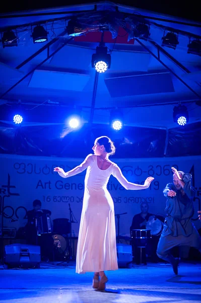 Тбілісі Грузія Липня 2019 Танцівники Грузинської Національної Балетної Компанії Sukhishvili — стокове фото