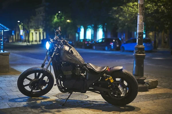 Tbilisi Georgia August 2019 Custom Kawasaki Vulcan Bobber Motorcycle Parked — 스톡 사진