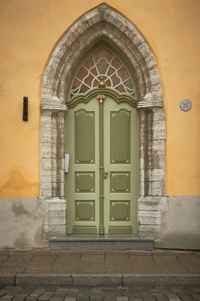 Tallinn, Estonia December 7, 2019 Unique door in the old town of the city