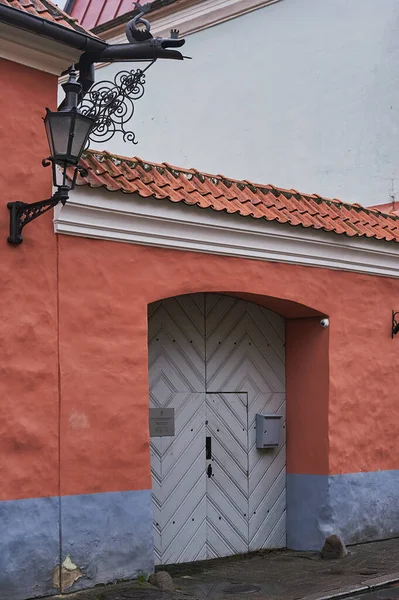 Tallinn, Estonia December 7, 2019 Unique door in the old town of the city