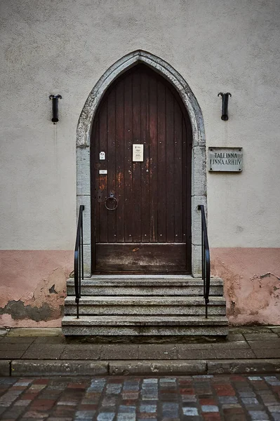 Tallinn Estonia December 2019 Unique Door Old Town City —  Fotos de Stock