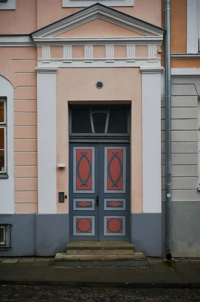 Tallinn, Estonia December 7, 2019 Unique door in the old town of the city