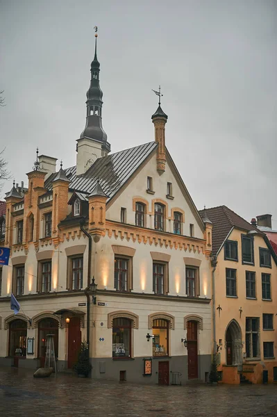 Tallinn Estonia December 2019 Winter Season Medieval Streets Old Town — Fotografia de Stock