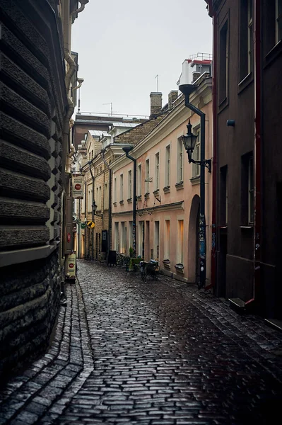 Ταλίν Εσθονία Δεκεμβρίου 2019 Χειμερινοί Μεσαιωνικοί Δρόμοι Και Αρχιτεκτονική Της — Φωτογραφία Αρχείου