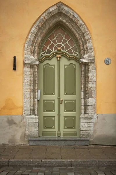 Tallinn Estonia December 2019 Unique Door Old Town City Stockbild