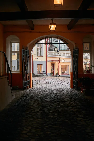 Tallinn Estonia December 2019 Winter Season Medieval Streets Old Town — Foto de Stock