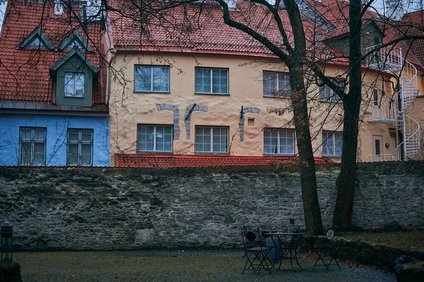 Tallinn Estonia December 2019 Winter Season Medieval Streets Old Town — Fotografia de Stock
