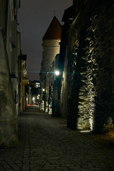 Tallinn Estonia December 2019 Winter Season Medieval Streets Old Town — Stok fotoğraf