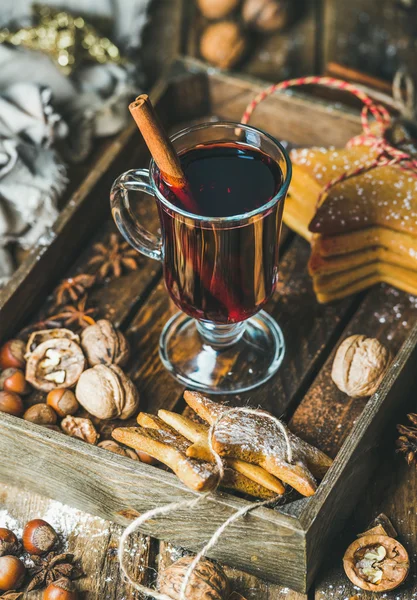 Ein Glas Glühwein — Stockfoto