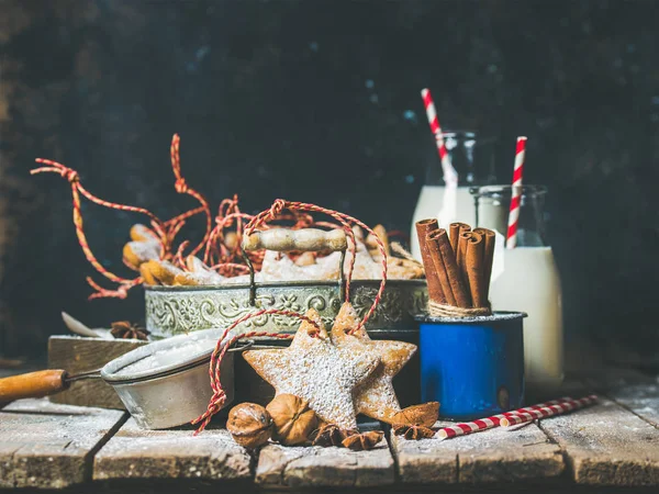Noel şenlikli kurabiyeleri — Stok fotoğraf