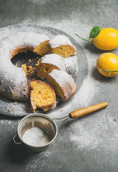 Gâteau aux citrons fait maison — Photo