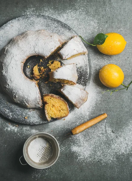 Hemmagjord citroner tårta — Stockfoto