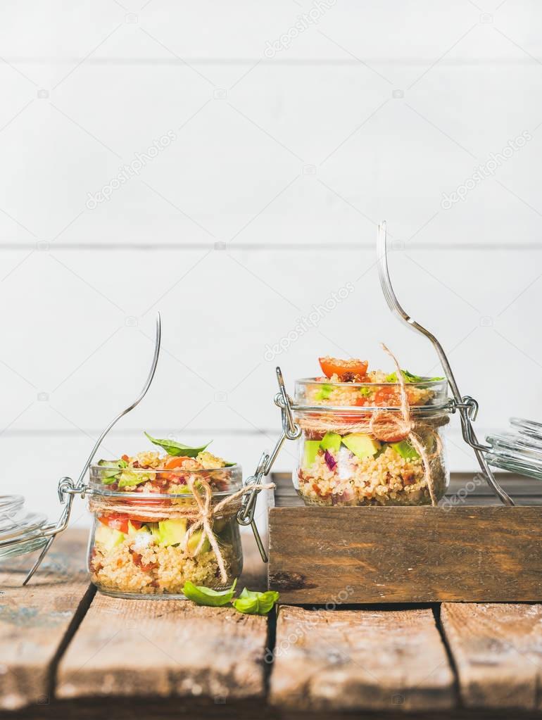 Homemade quinoa salads