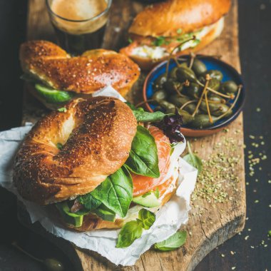 Somon simit ile Kahvaltı