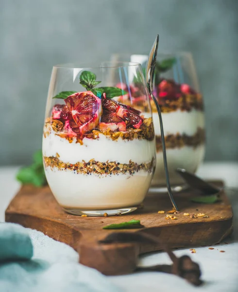 Gafas de desayuno saludables —  Fotos de Stock