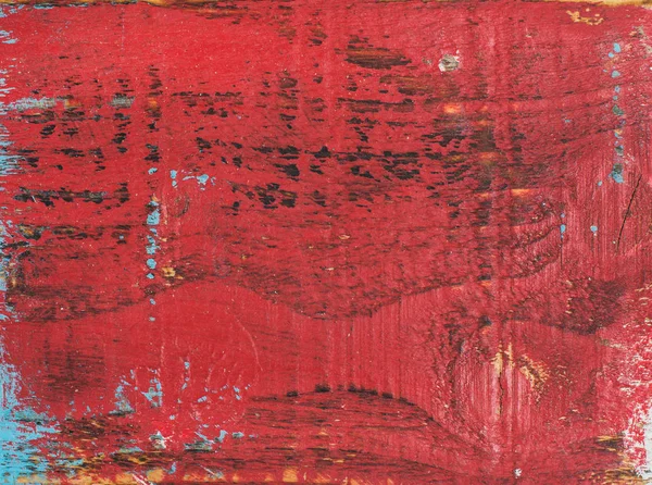 Vermelho pintado textura de madeira velha — Fotografia de Stock