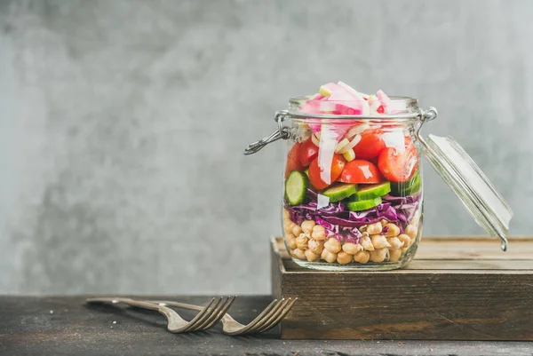 Healthy take-away lunch jar — Stock Photo, Image