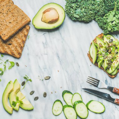 Sağlıklı yeşil sebze Kahvaltı