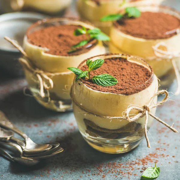 Dessert italiano fatto in casa Tiramisu — Foto Stock