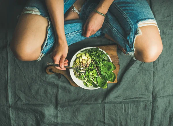 Green breakfast meal — Stock Photo, Image