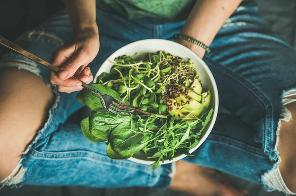 Snídaní v zelený Veganská — Stock fotografie